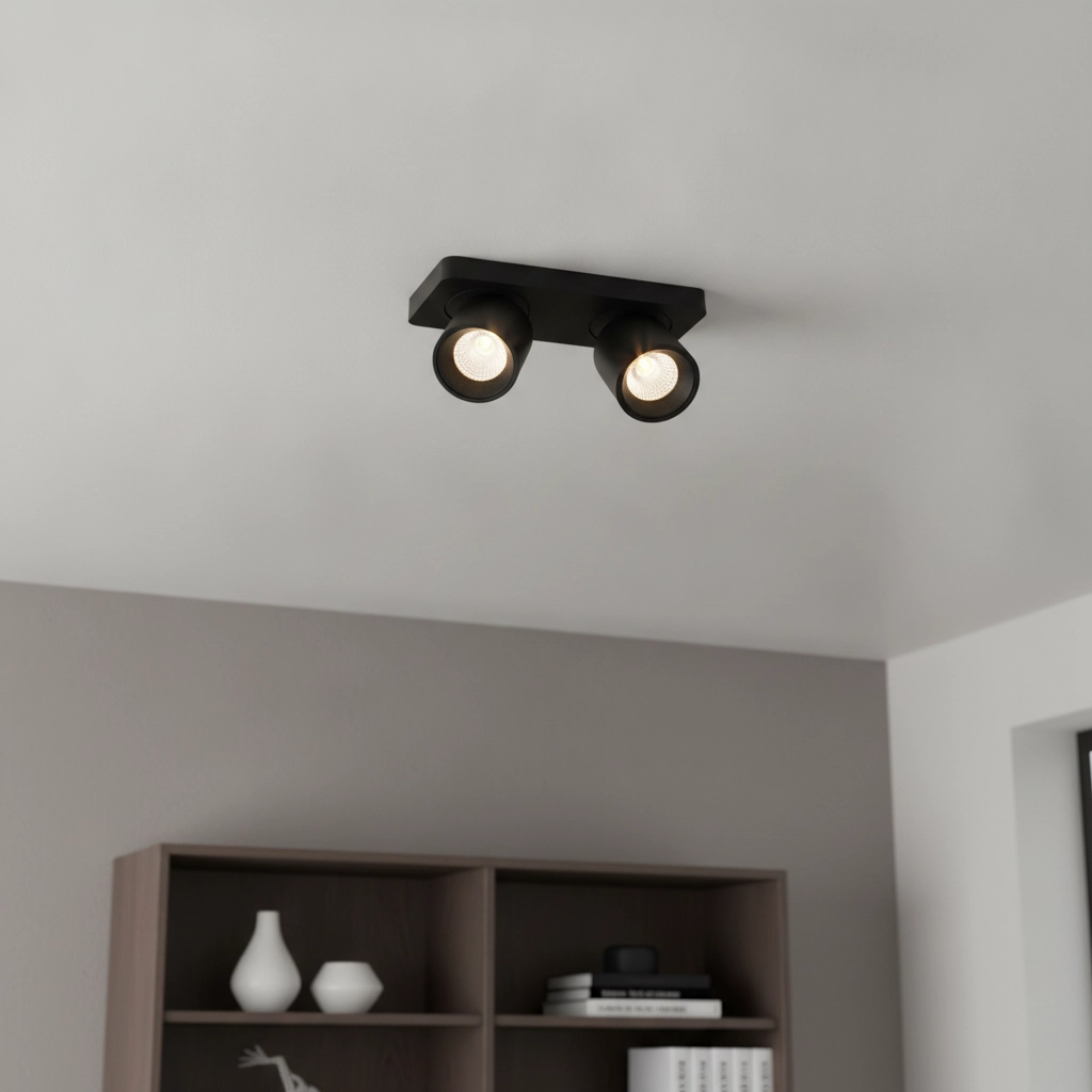 Dubbele ledspot Laguna 2-lichts zwart