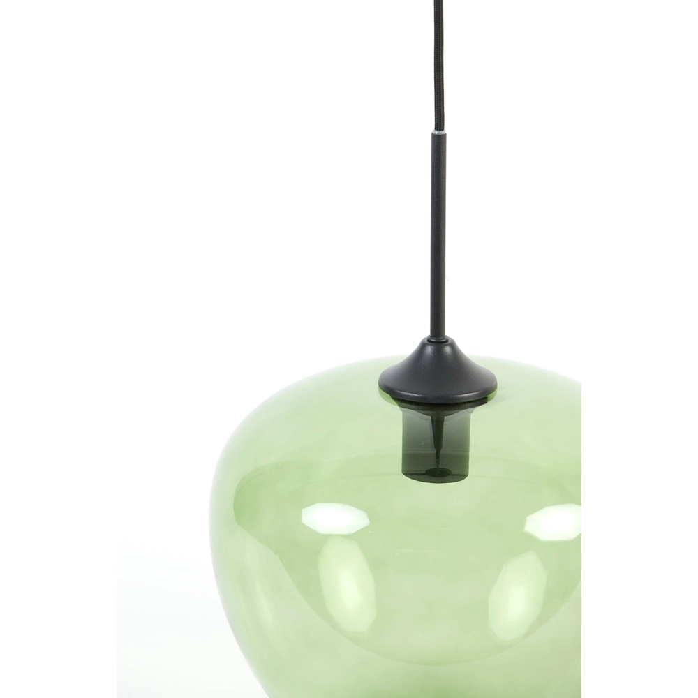 Glazen hanglamp Mayson Ø 30cm - groen glas Light & Living 8717807614195