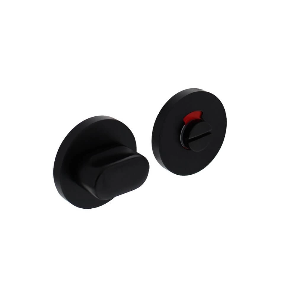 WC-sluiting Tira met venster aluminium zwart