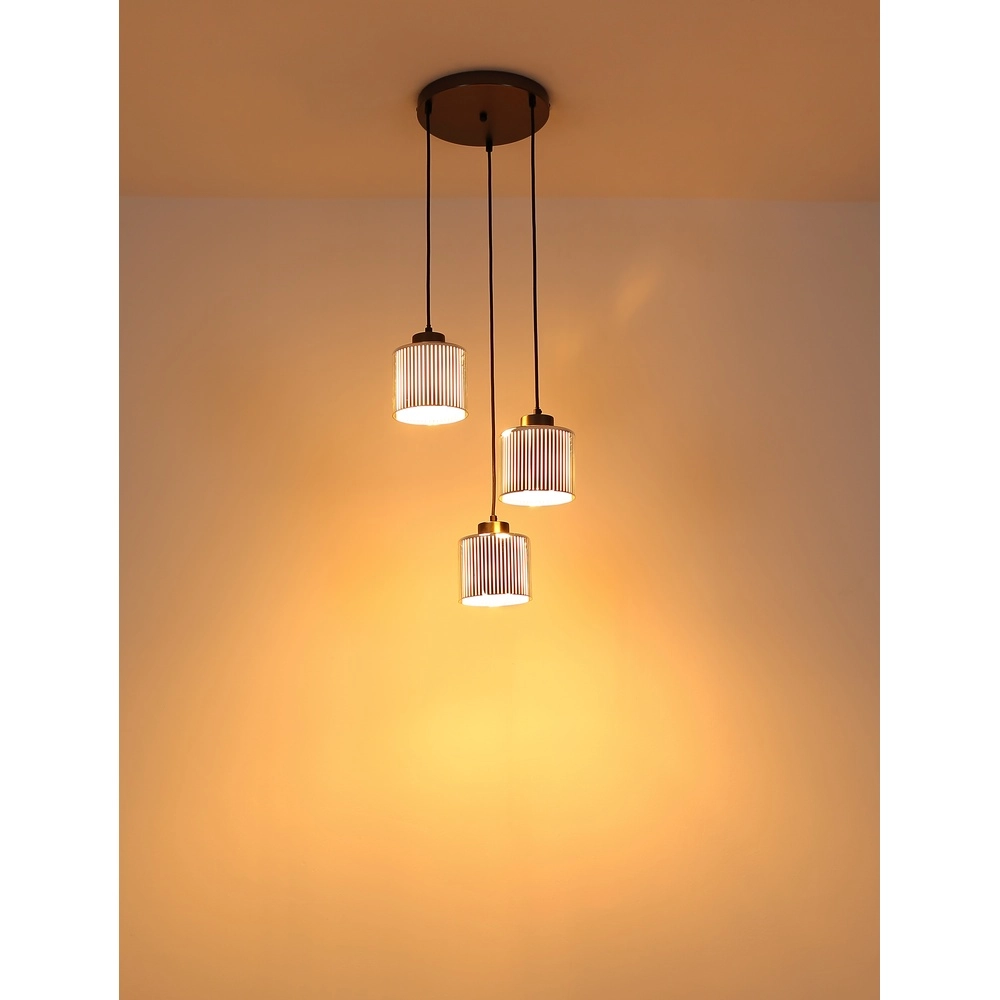 Design hanglamp Felicia gunmetal 3-lichts Globo 9007371522965