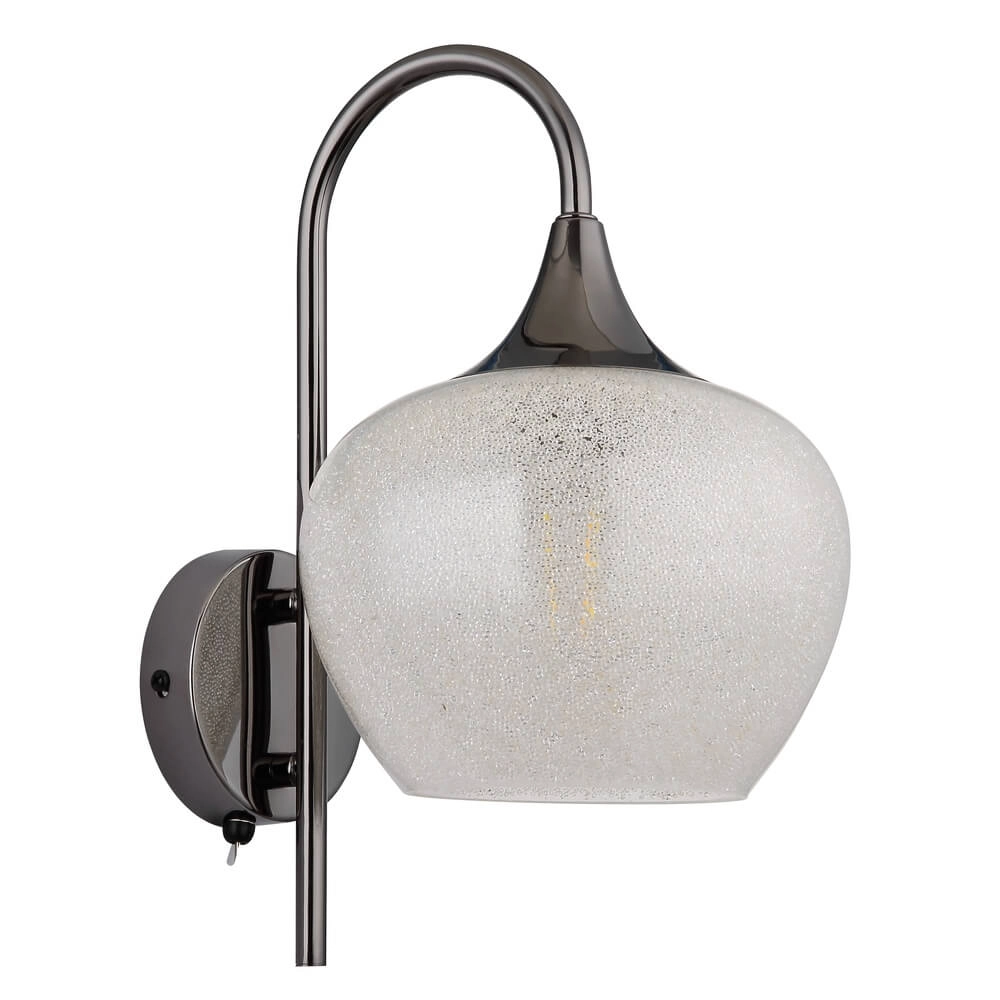 Antraciet wandlamp Maxy met wit glas enkel Globo 9007371447190