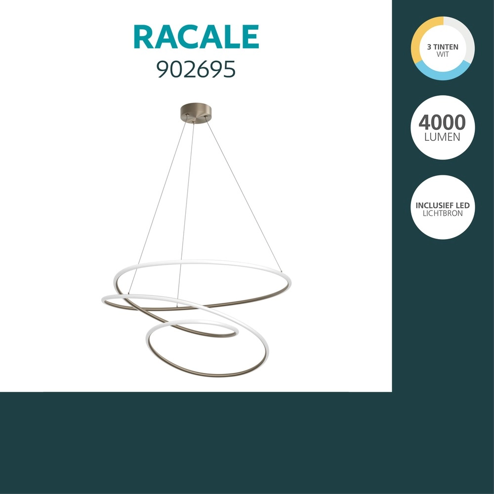 Moderne hanglamp Racale Ø 78cm brons Eglo 9008606391424