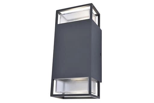 Aluminium wandlamp Ridge antraciet
