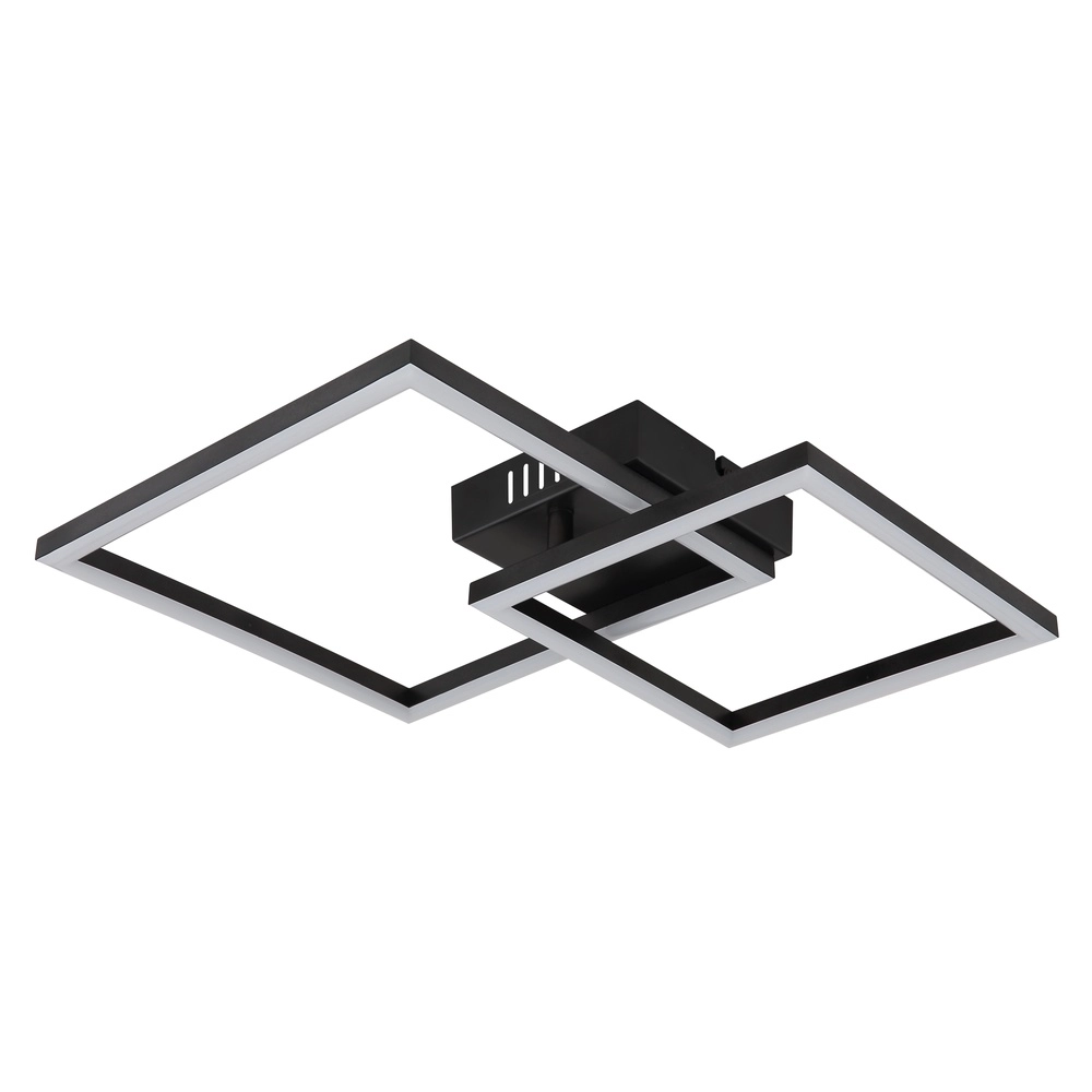 Strakke plafondlamp Tyler zwart Globo 9007371453818