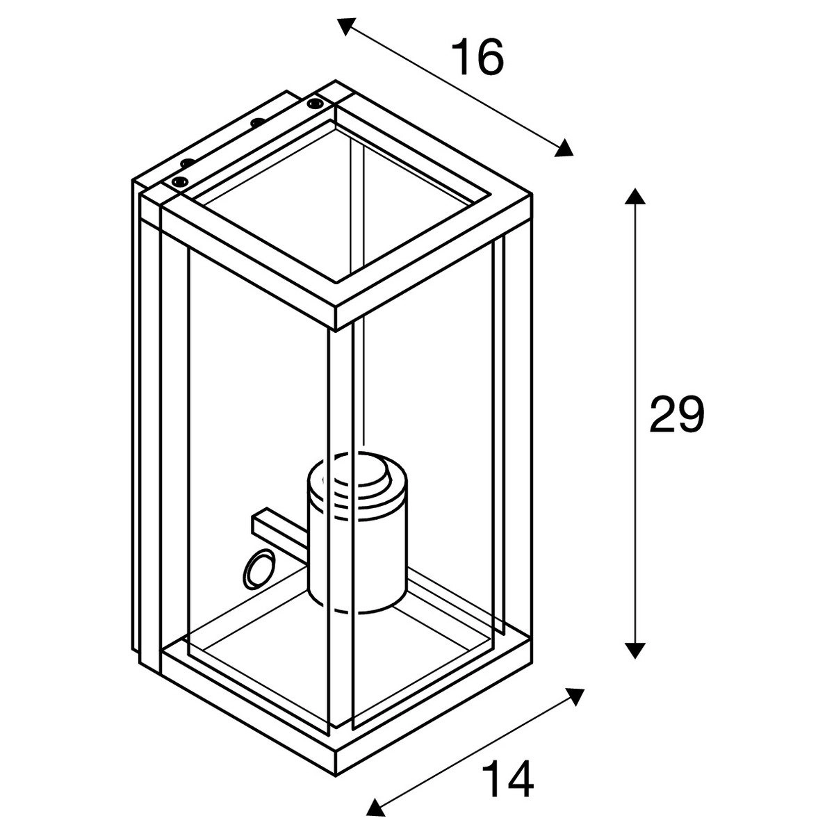 Design buitenlamp Quadrulo met sensor SLV 4024163226752