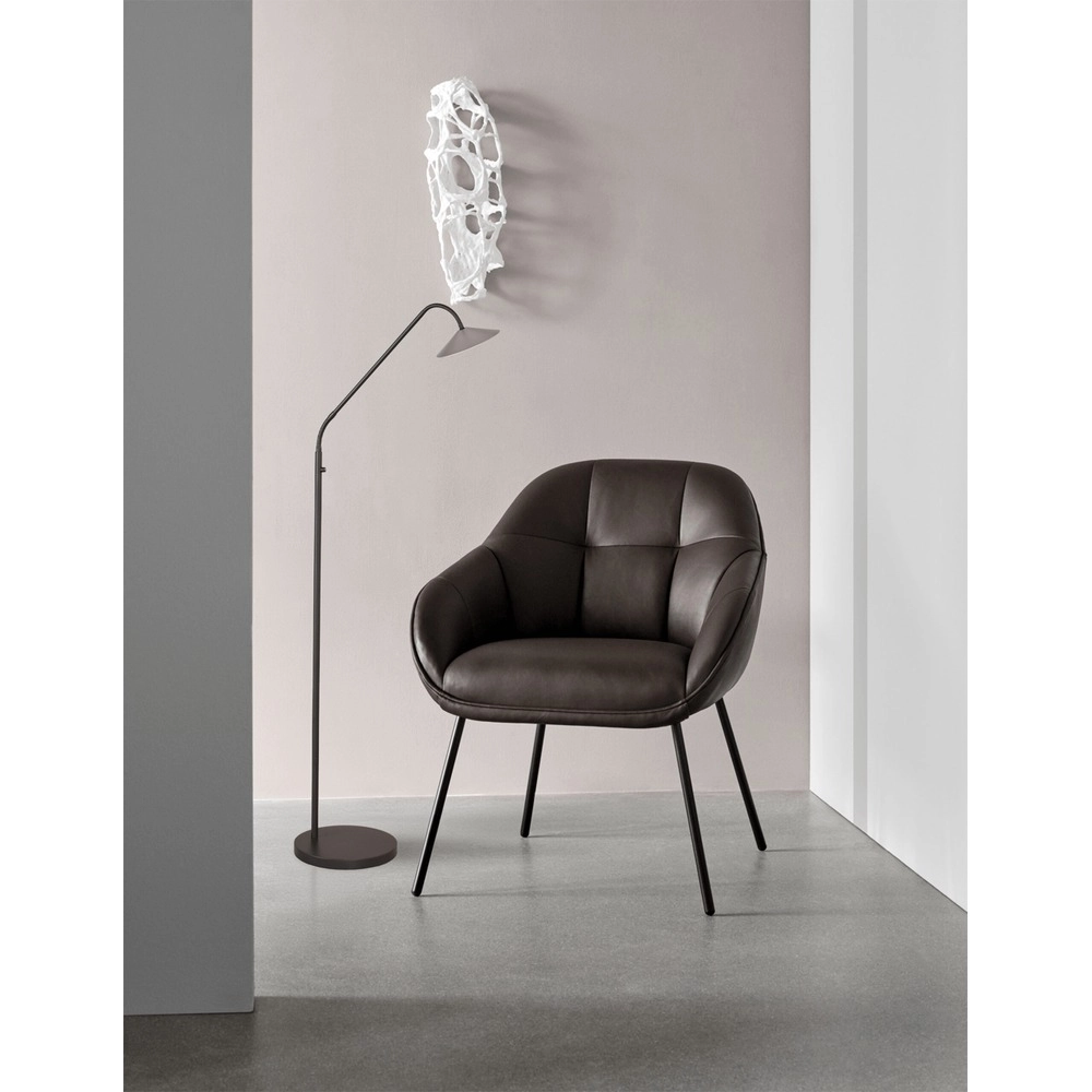 Staande leeslamp Ceppo zwart met nikkel Masterlight 8718121358314