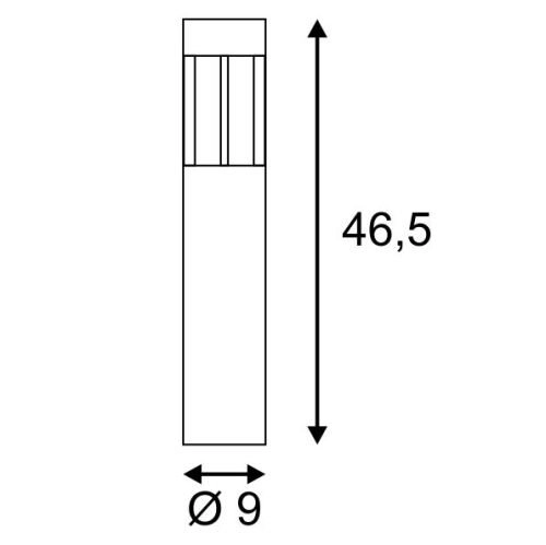 Tuinlamp Slots 45 46cm roestbruin SLV 4024163150866