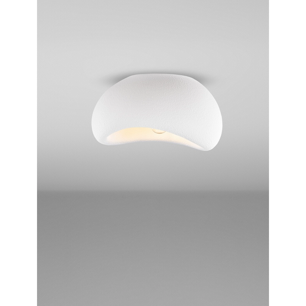 Natuurlijke plafondlamp Aere wit 40cm