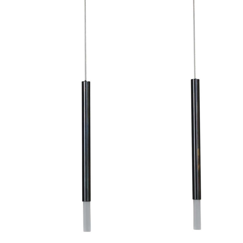 Zwarte eettafel hanglamp Flute 5-lichts design cilinders Masterlight 8718121209197