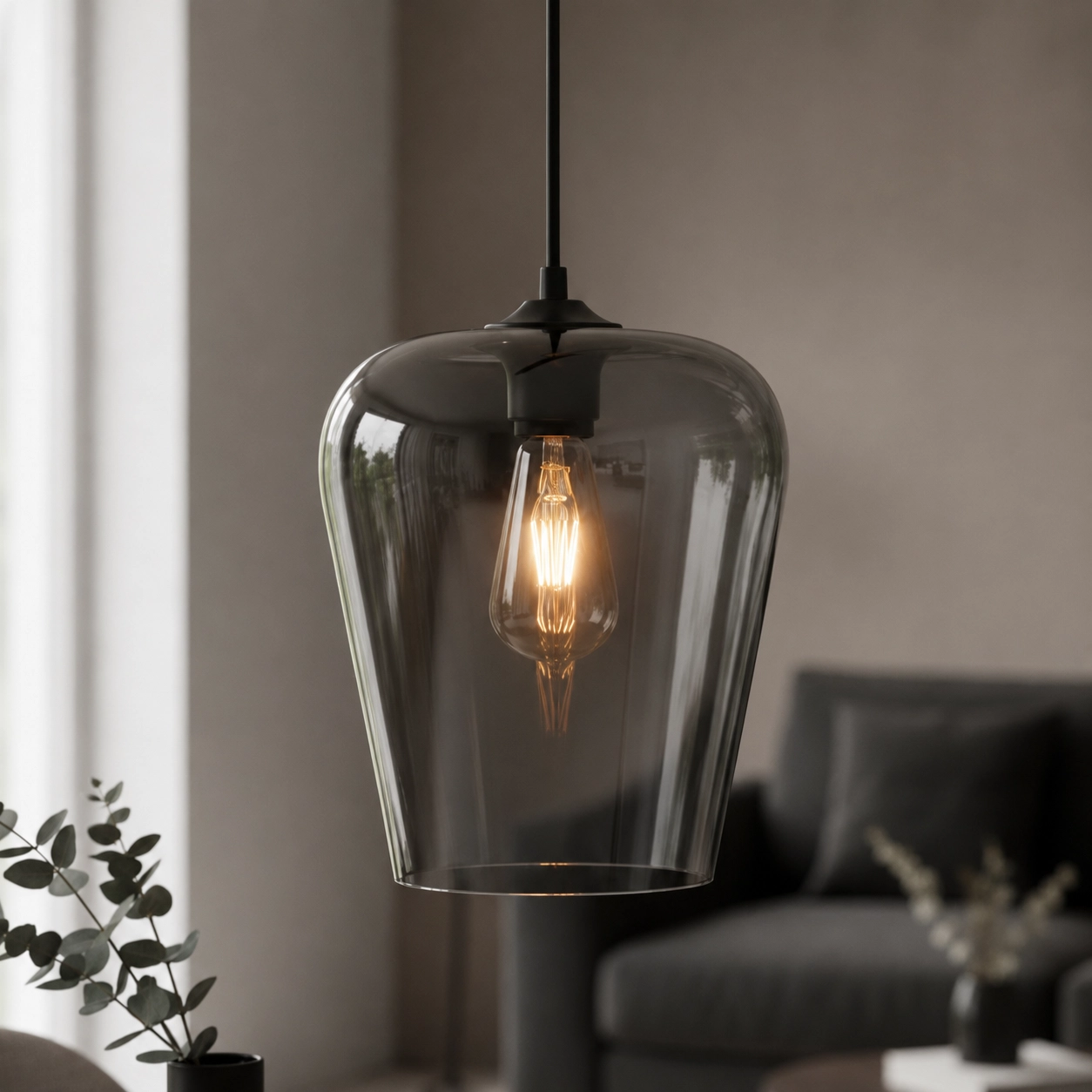 Hanglamp Tombo smoke glas Ø 23cm