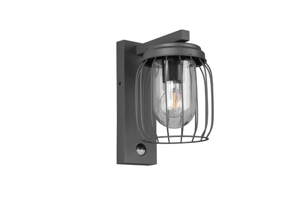 Wand lamp Tuela met bewegingssensor antraciet Wand lamp Tuela met bewegingssensor antraciet