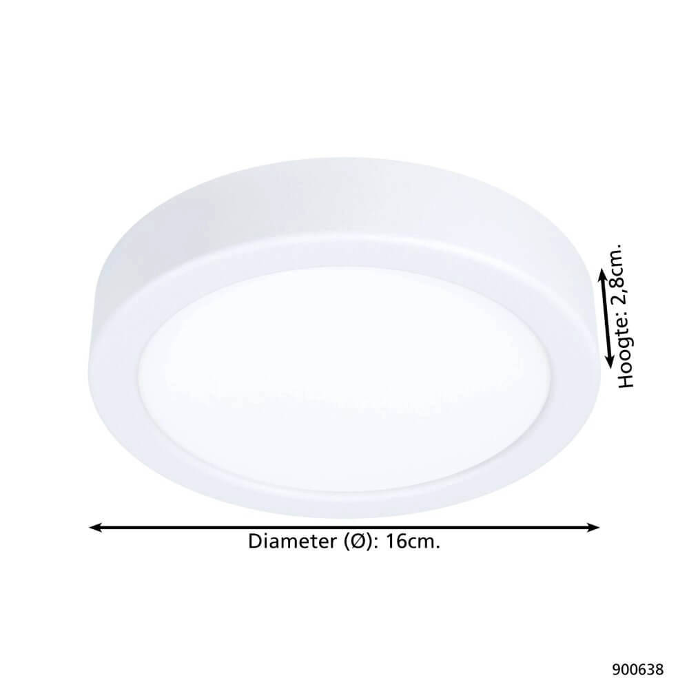 Badkamer lamp Fueva 5 IP44 - Wit - Ø 16cm Eglo 9008606245222