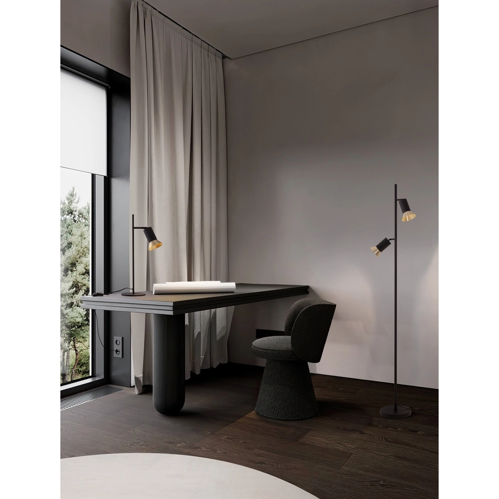 Design tafellamp Luvia zwart met goud Lyora 5212017475596