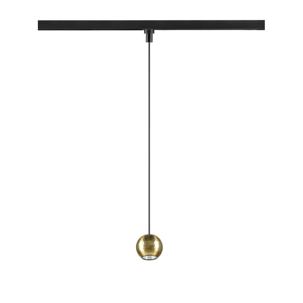 Hanglamp voor rail Dysko 1-fase zwart met goud SLV 4024163317009