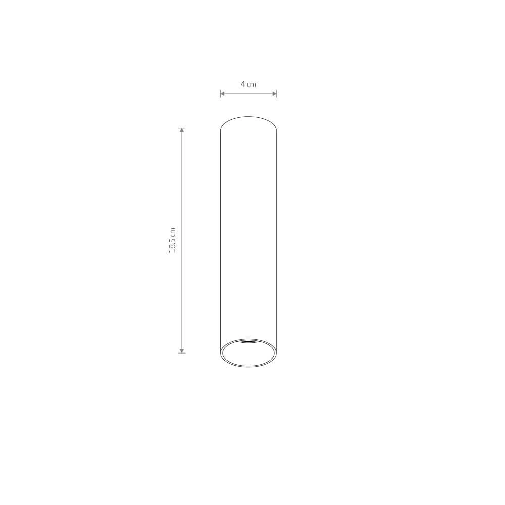 Zwarte smalle plafondspot Fourty S Lyora 5903139107358