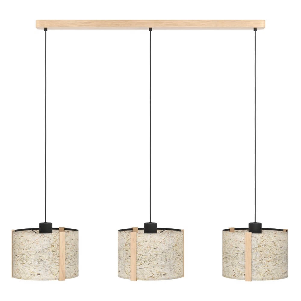 3-lichts hanglamp Hontongas met beige kappen Stars of Light 9008606274635