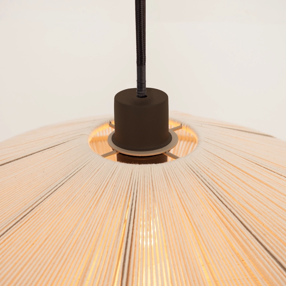 Japandi hanglamp Orimini Ø 38cm - brons met crème Eglo 9008606347827