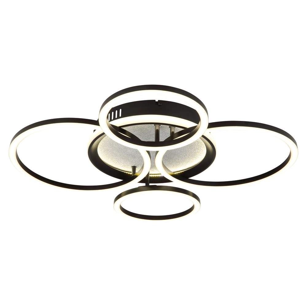 Design plafondlamp Alvis zwart Globo 9007371586363