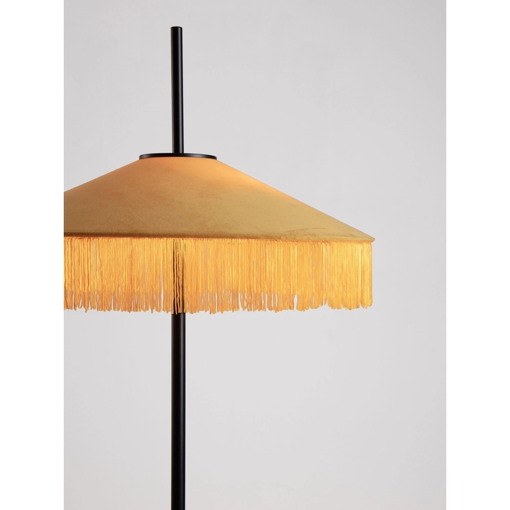 Tiffany vloerlamp Velvy geel Lyora 5212017493811