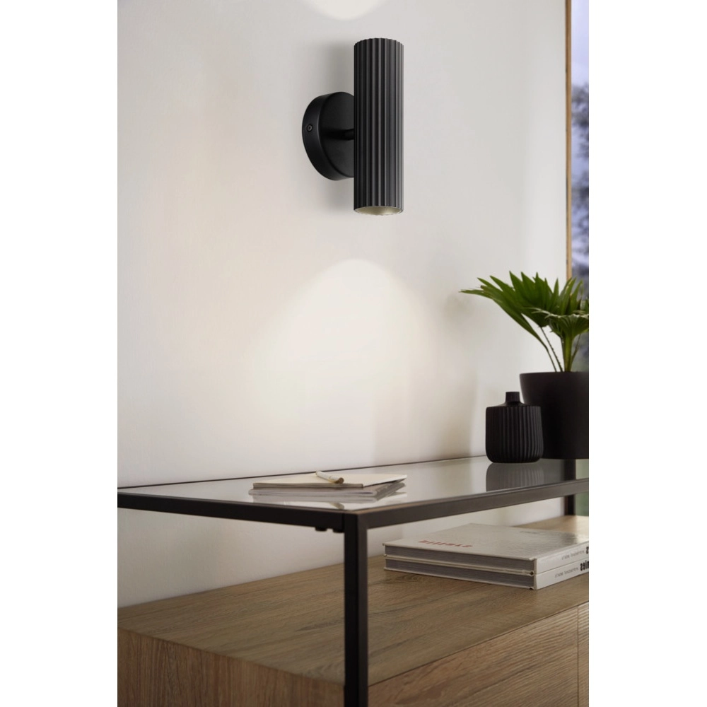 Opbouwspot Portillo up & down zwart Eglo 9008606360536