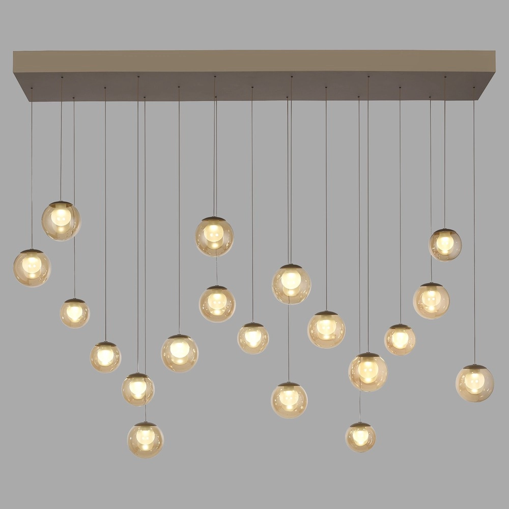 19-lichts hanglamp Pure Popup bronce