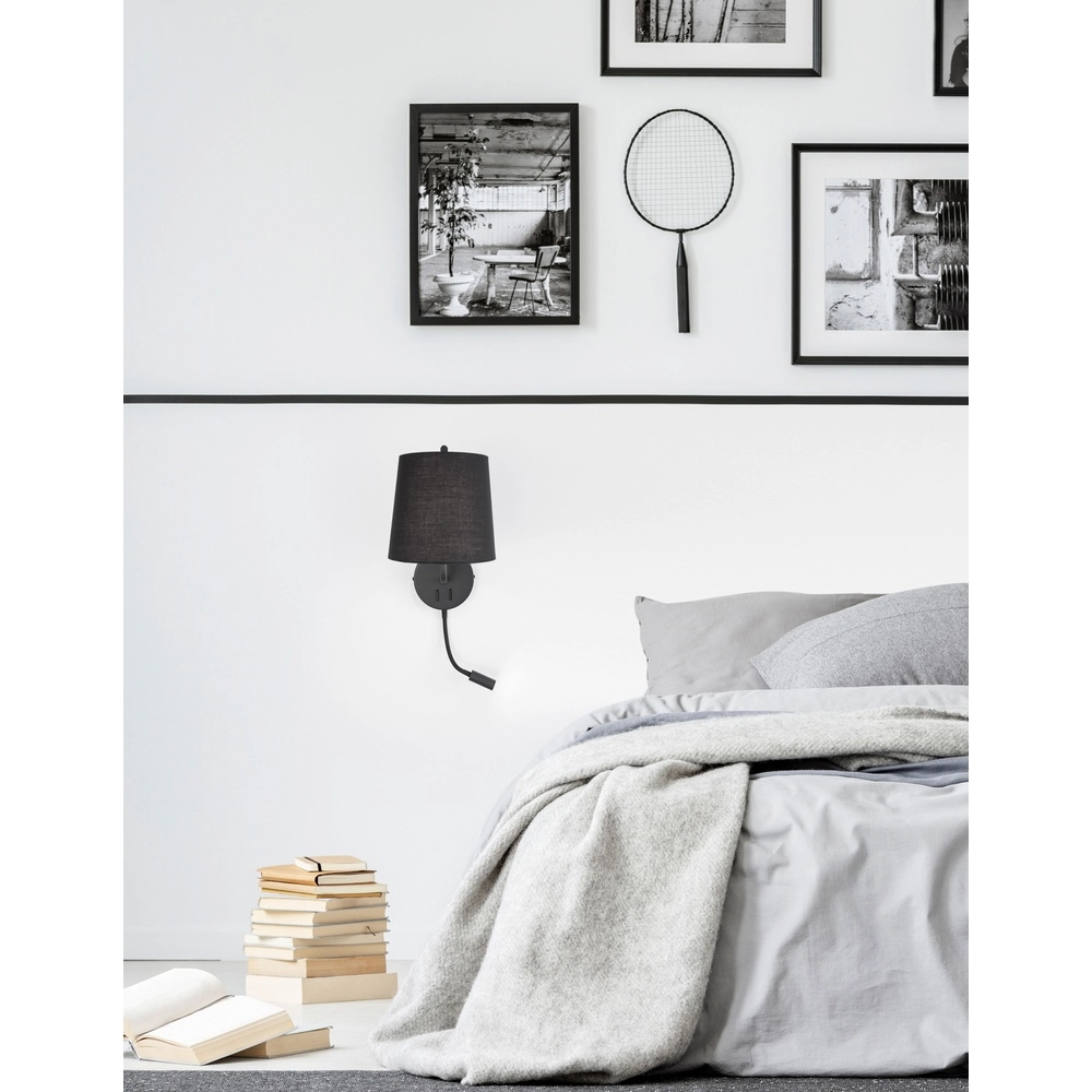Bedlampje Sage zwart Lyora 5212017424051