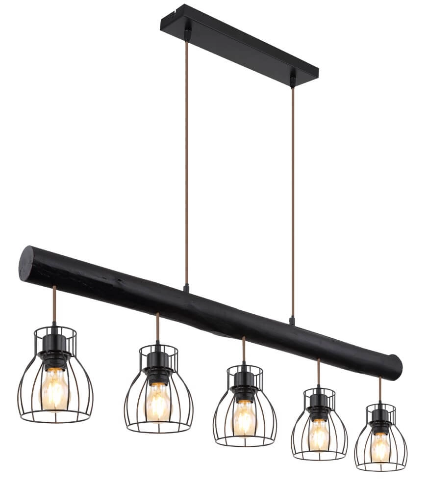 Hanglamp Mina zwart 5-lichts Hanglamp Mina zwart 5-lichts