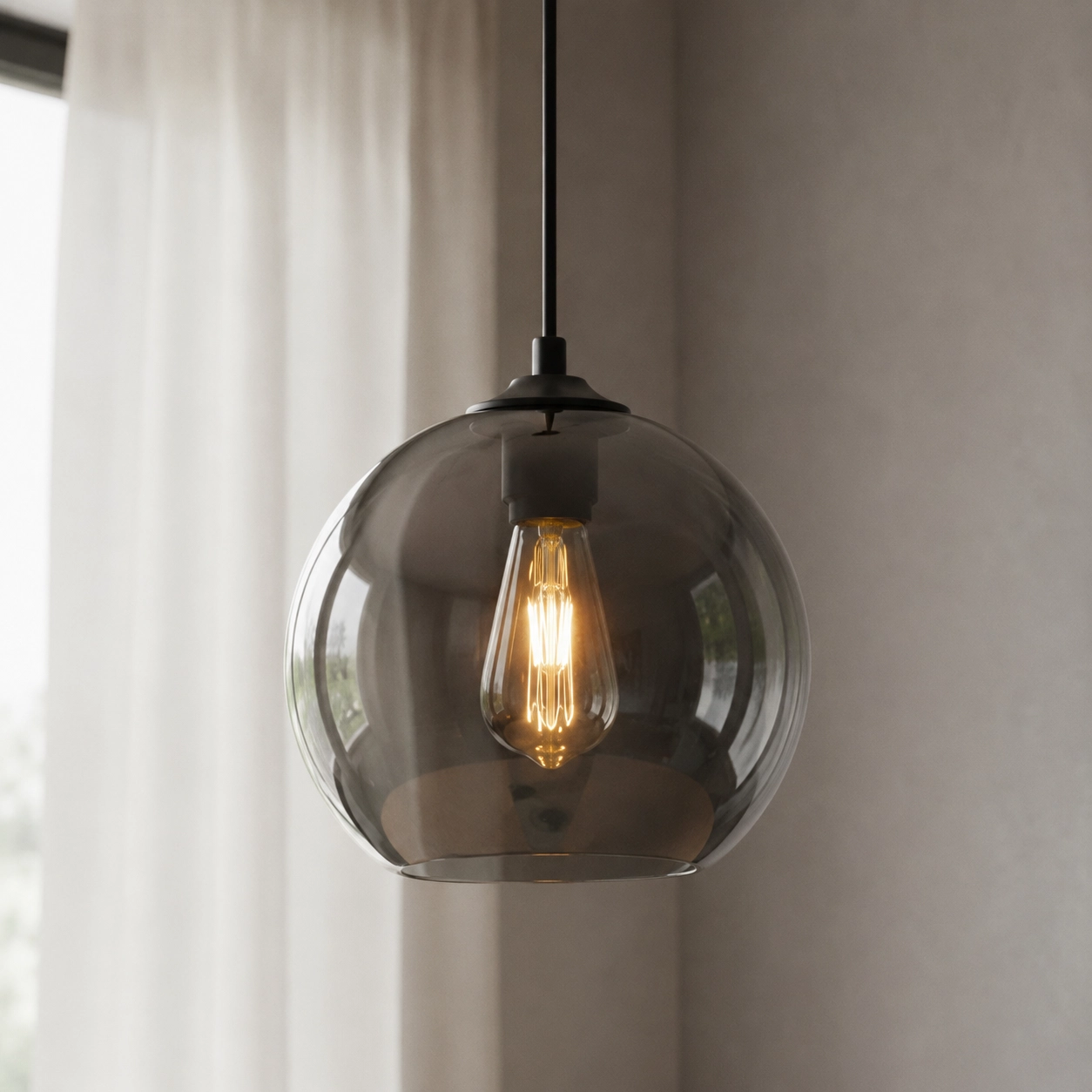 Design hanglamp Marino grijs glas Ø 25cm