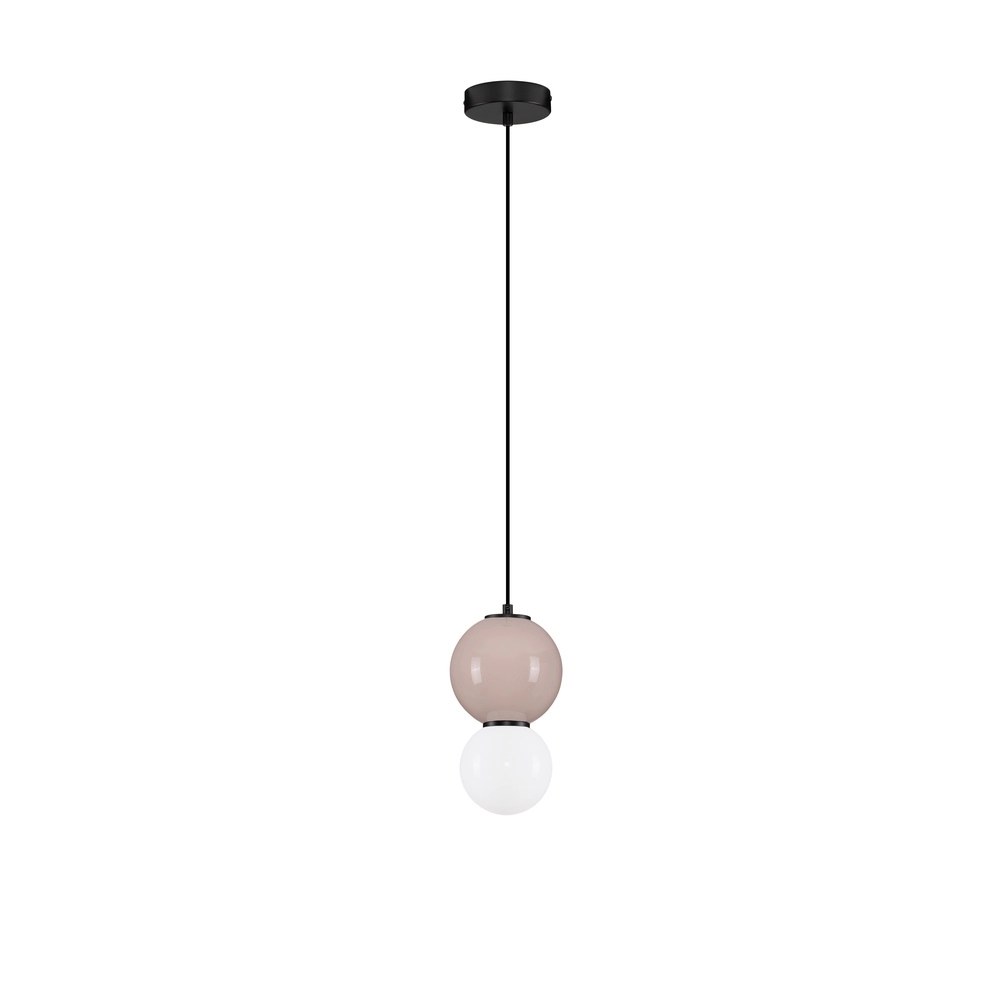Hanglamp Noesis Ø 15cm mokka bruin met wit