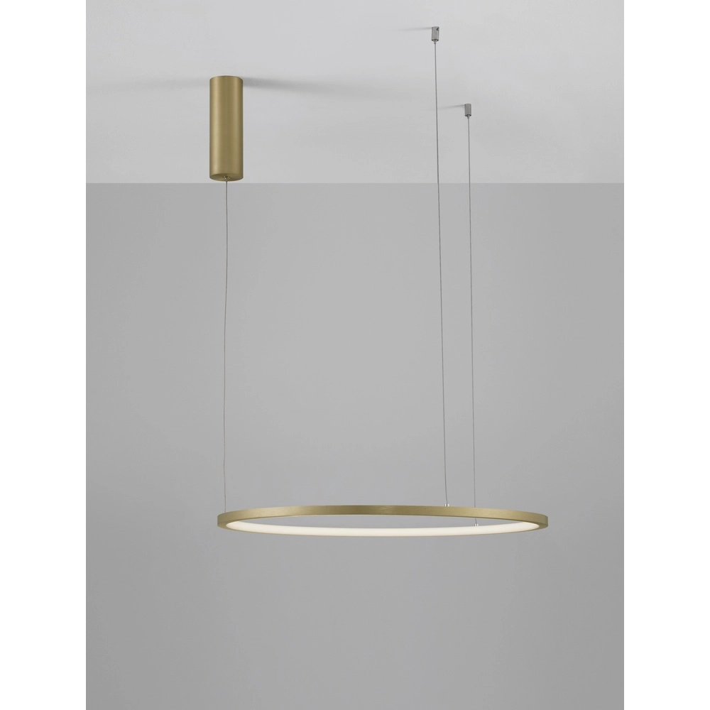 Round pendant lamp Tarquin gold Ø 60cm Lyora 5212017438270