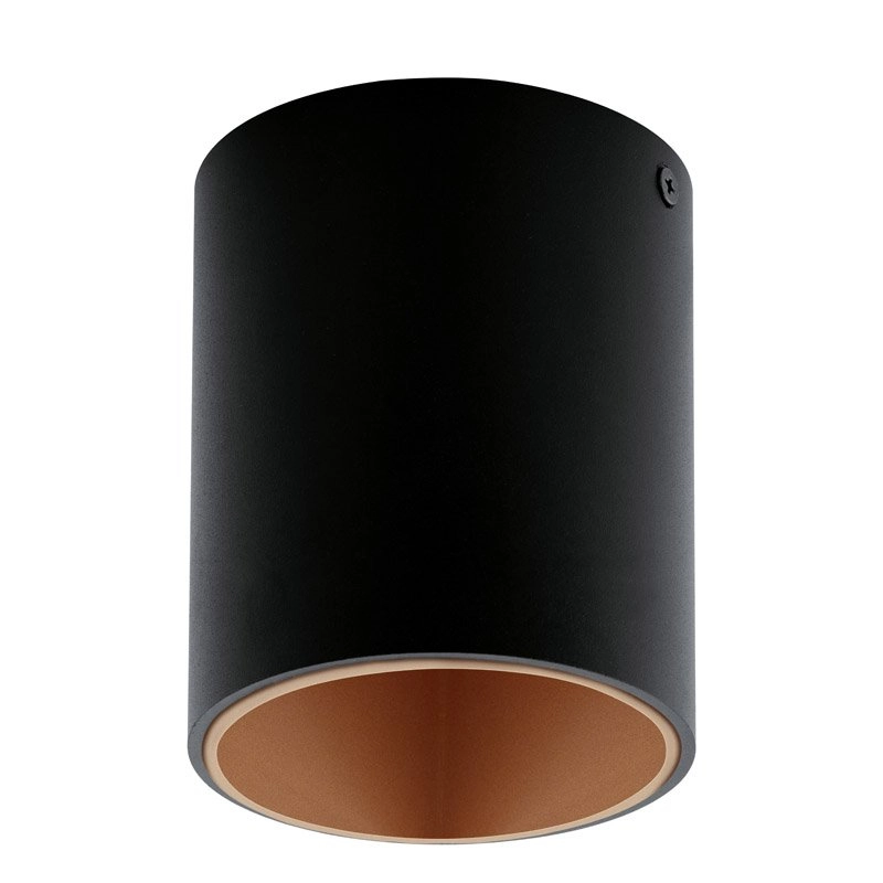 Led plafondlamp Polasso Zwart/Koper