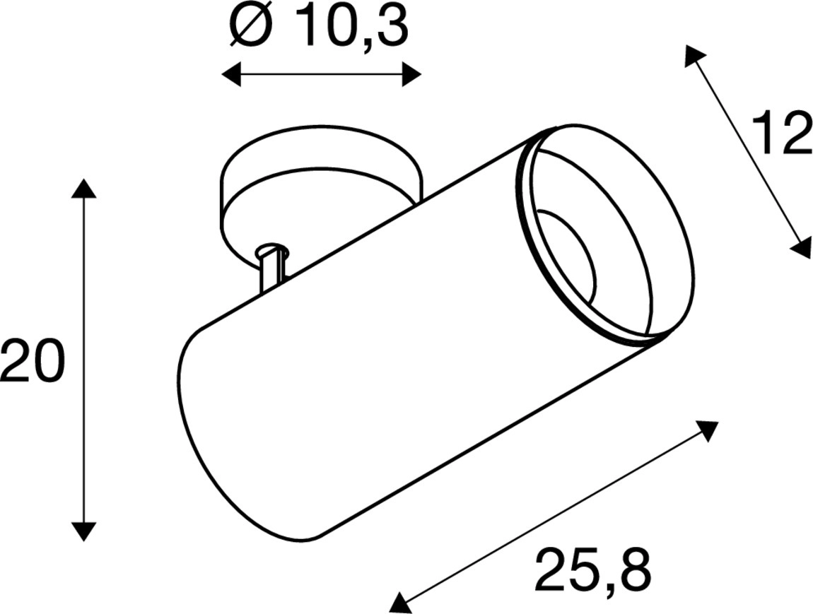 Opbouwspot Numinos XL wit/zwart 2700K - 60gr SLV 4024163257060