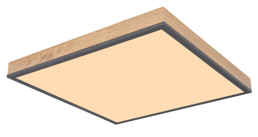 Houten led plafondlamp Doro 45x45cm