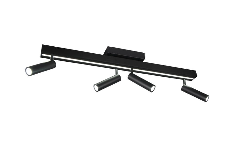 4-lichts led spot Zeno zwart Trio 4017807622904