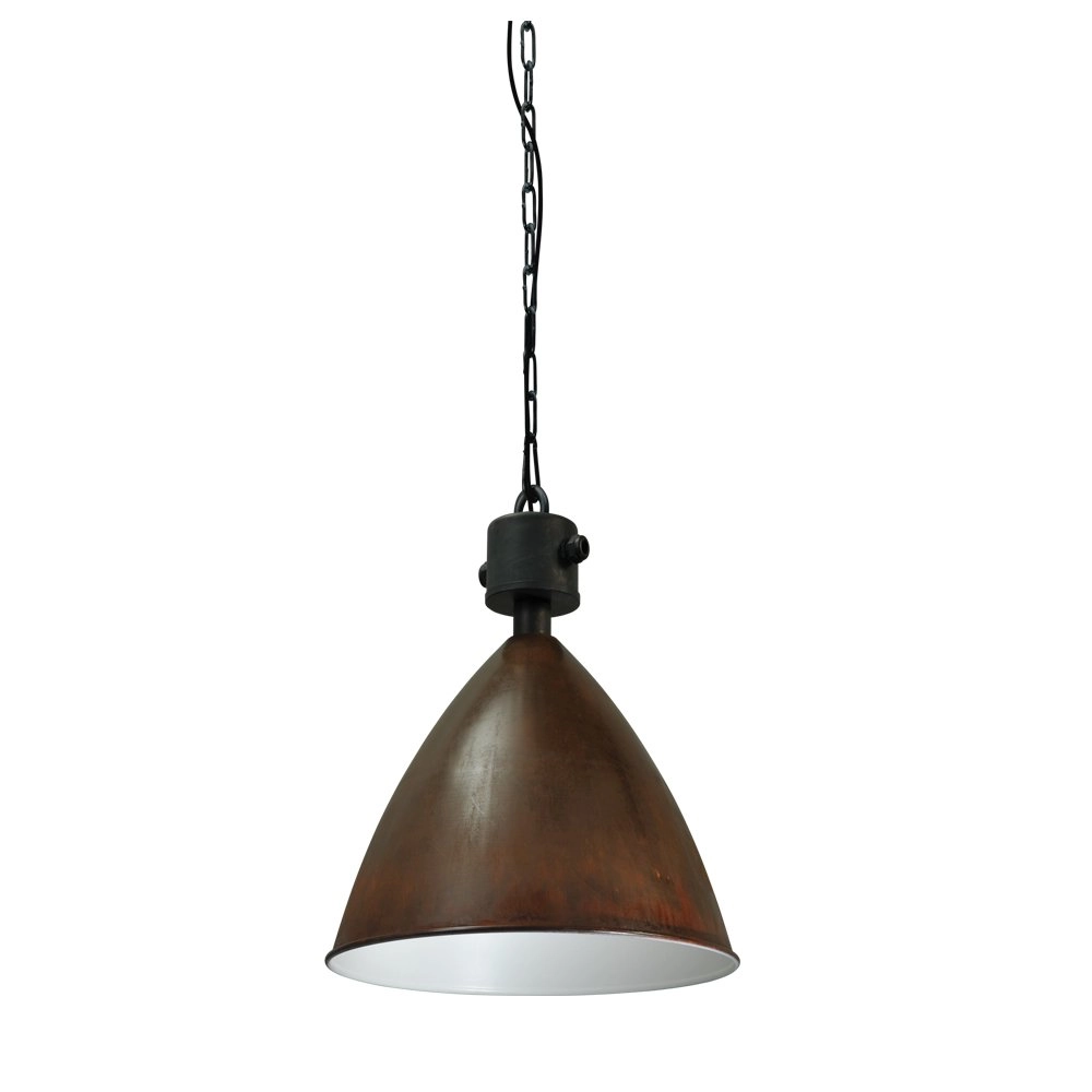 Stoere hanglamp Industria 52 roestbruin