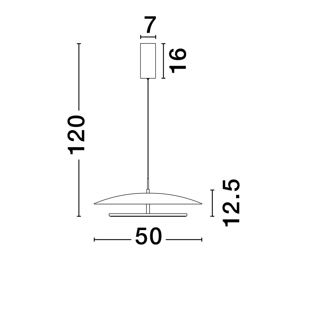 Design hanglamp Olos wit Ø 50cm Lyora 5212017457028