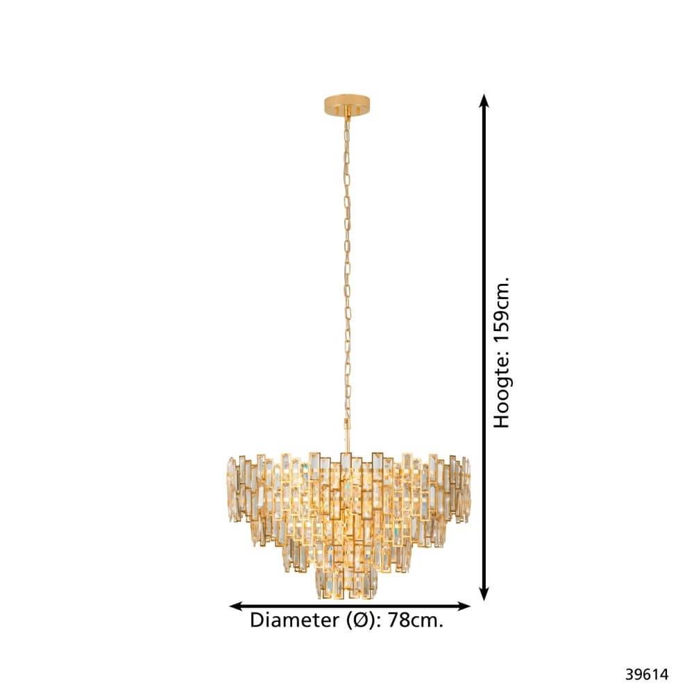 Ø 78cm kroonluchter Calmeilles goud Stars of Light 9002759396145