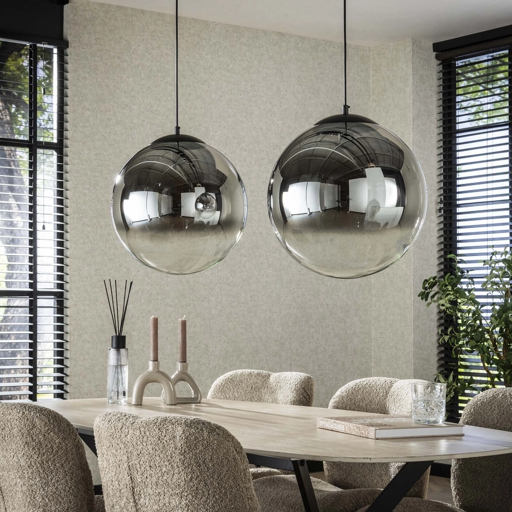 2L hanglamp Bubble met zilver fading glas Lyora 8716803511224