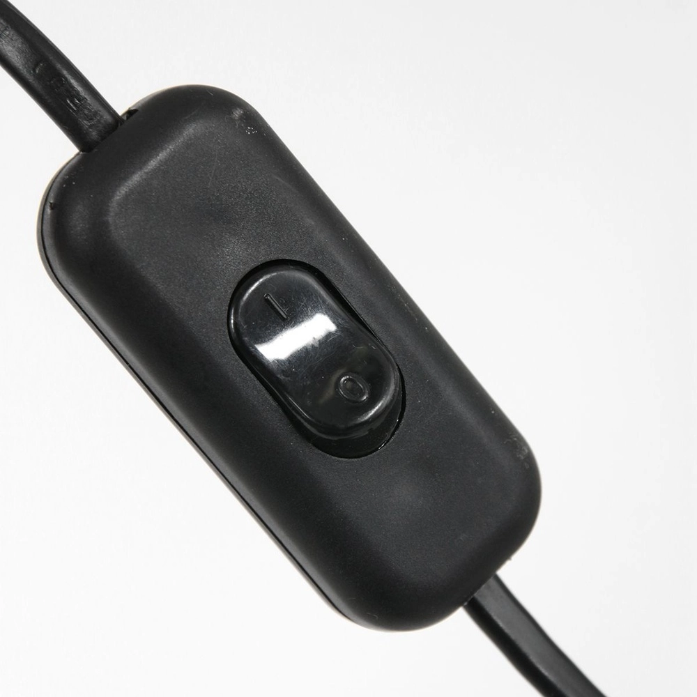 Wandlamp boog Sparkled Light rotan en zwarte kap Steinhauer 8712746182002