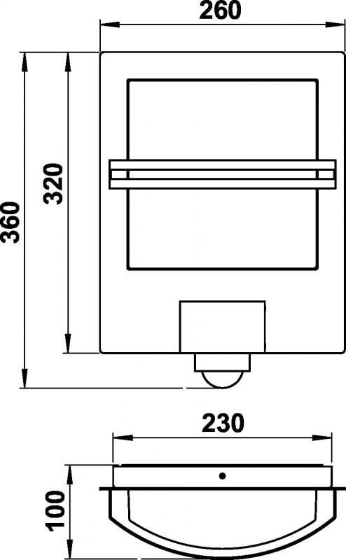 Wandlamp antraciet Square sensor Albert 4007235262513