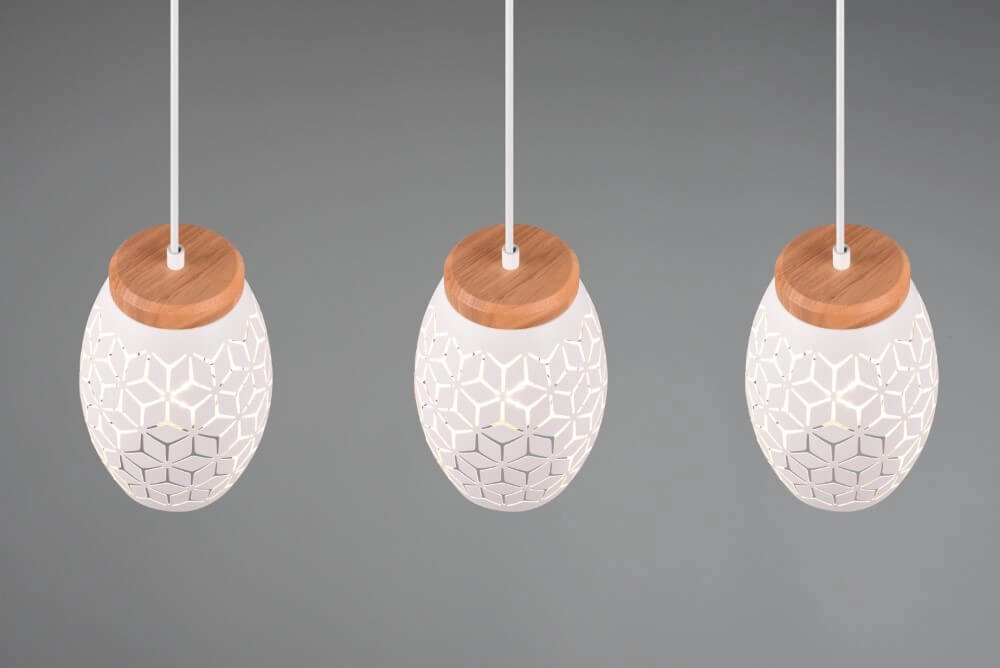 Witte hanglamp Bidar 3-lichts Trio 4017807574920