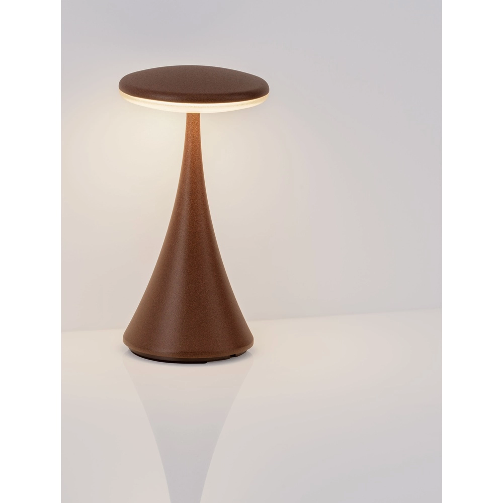 Tafellamp Elbo roestbruin oplaadbaar met USB Tafellamp Elbo roestbruin oplaadbaar met USB