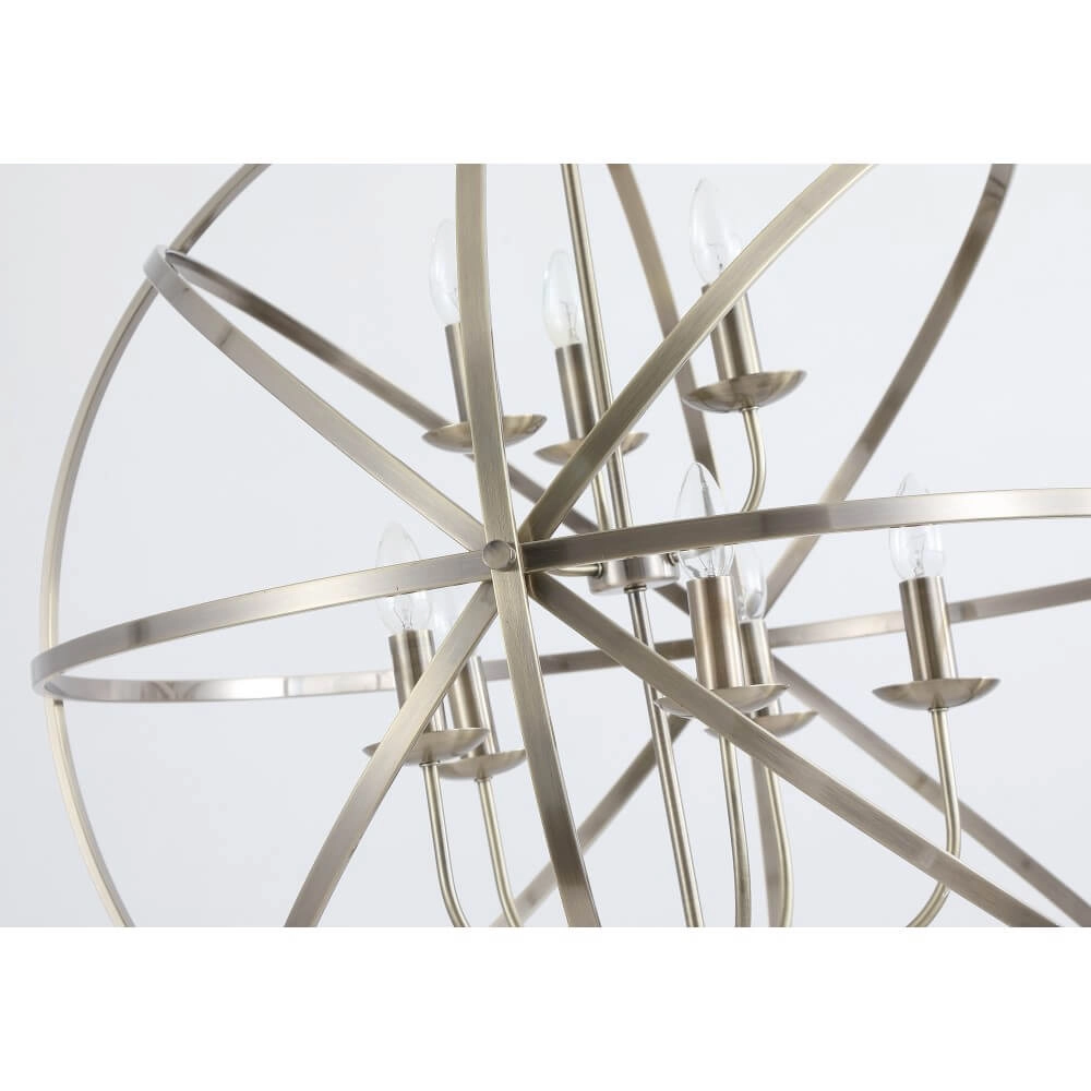 Antieke hanglamp Orbit 8-lichts goud Searchlight 5053423271910