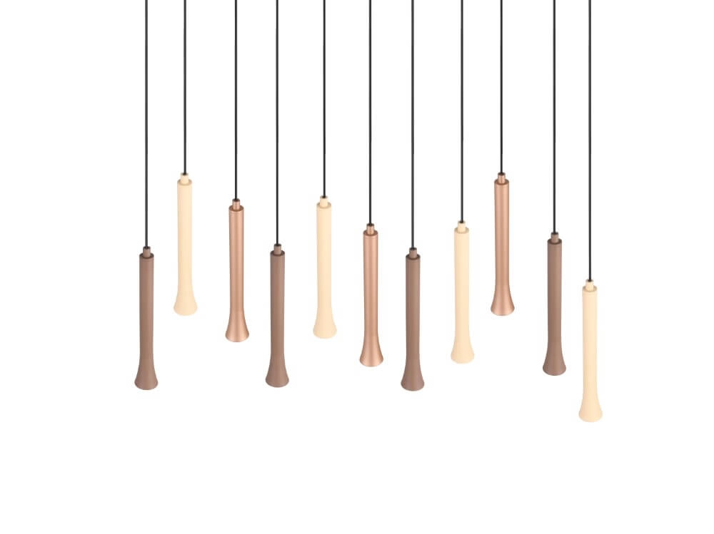 Multi pendel hanglamp Fiato 115x34cm Trio 4017807616705