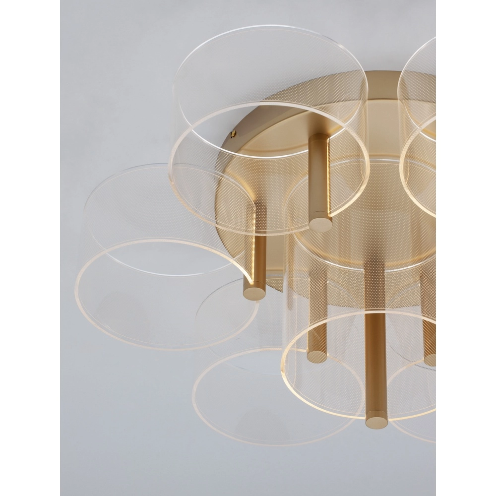 Design ceiling lamp Gatlin gold Ø 68cm Lyora 5212017433510