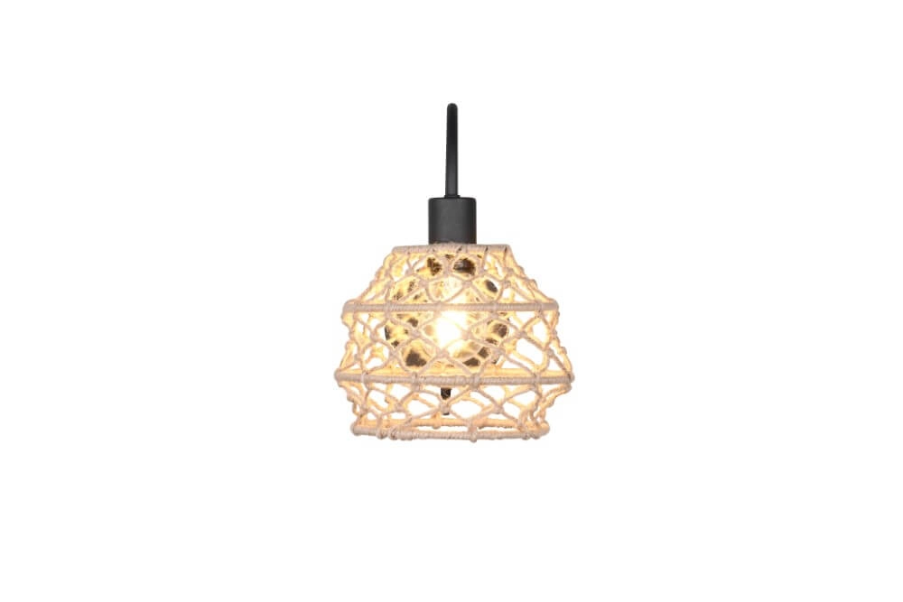 Rotan wandlamp Hive met zwart Trio 4017807637212