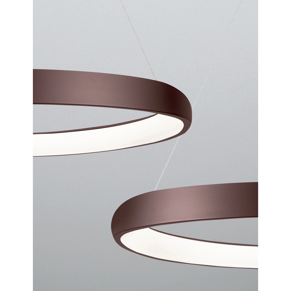 Design hanglamp Albi koffie bruin Ø 61cm Lyora 5212017414885