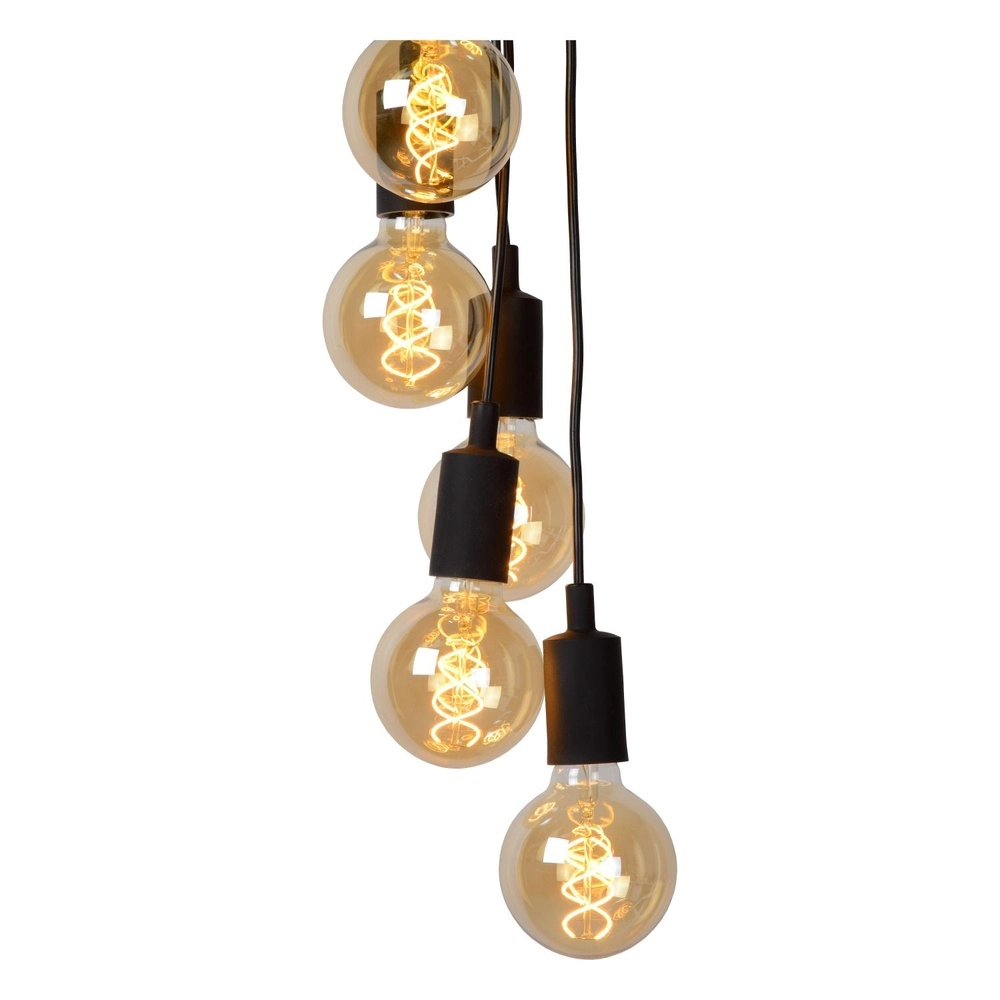 7-lichts hanglamp Fix zwart Lucide 5411212082879