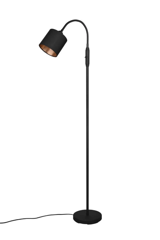 Vloerlamp Tommy 130cm zwart