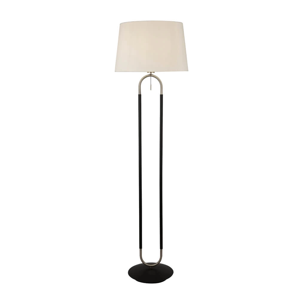 Vloerlamp Jazz 161cm zwart met creme Vloerlamp Jazz 161cm zwart met creme